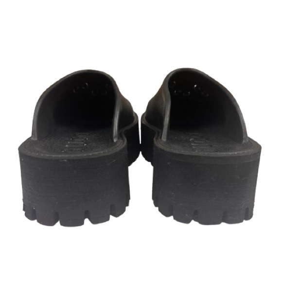 Gucci Elea GG Rubber Platform Clog Slides Black Lug Sole Mule EU 38 Women - Picture 5 of 16